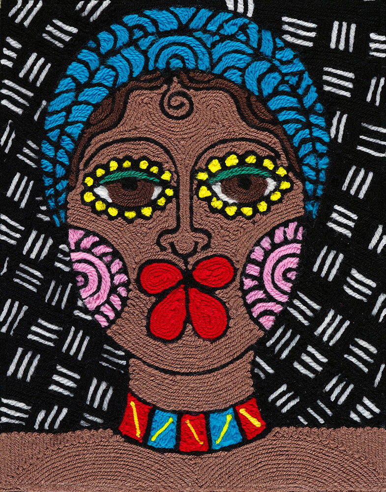 Goddess of War, 2025 - Original YARN ON CANVAS BOARD